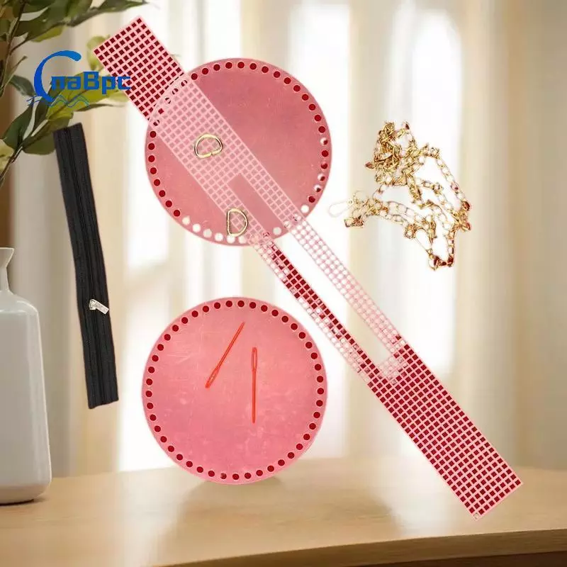 < CnaBpc > 1 Bộ Túi Đeo Vai Túi Lưới Bao Túi Phụ Kiện Phụ Kiện Đan Lưới Nhựa DIY Craft Túi Đan Vật Liệu Mới