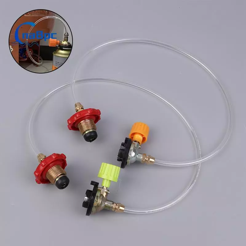 < CnaBpc > Cắm Trại Bếp Gas Nạp Lại Bộ Chuyển Đổi Ngoài Trời Cassette Bình Gas Van Đổ Bình Gas Lò Phụ Kiện Van Lạm Phát Mới