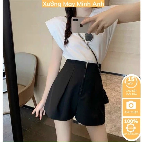 QUẦN SHORT LƯNG CAO KHÓA TRƯỚC KIỂU MỚI MA040
