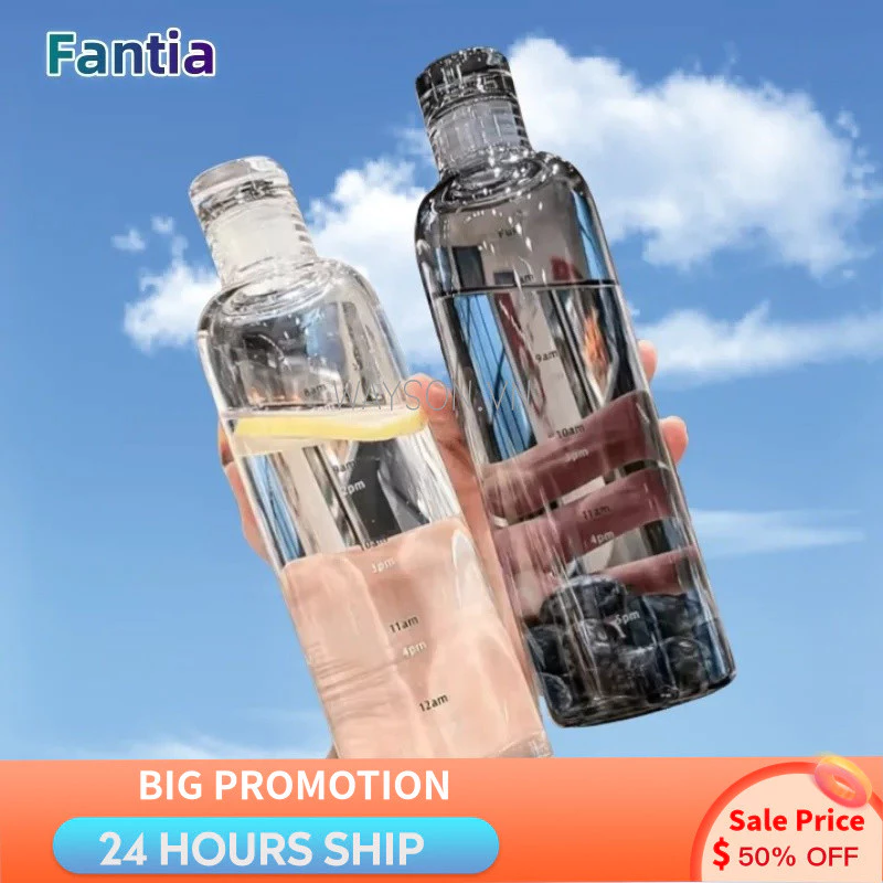 {READY STOCK} Bình nước chống rò rỉ thanh lịch 700ml có tỷ lệ thời gian Giữ ẩm hàng ngày Nhẹ & Di động để tập thể dục và phiêu lưu ngoài trời