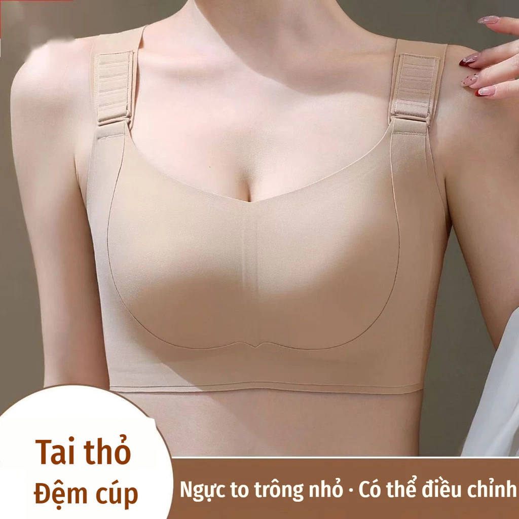 Kem nền da ngực lớn hiển thị đồ lót nhỏ hỗ trợ mềm có thể điều chỉnh che ngực vô hình không dấu vết