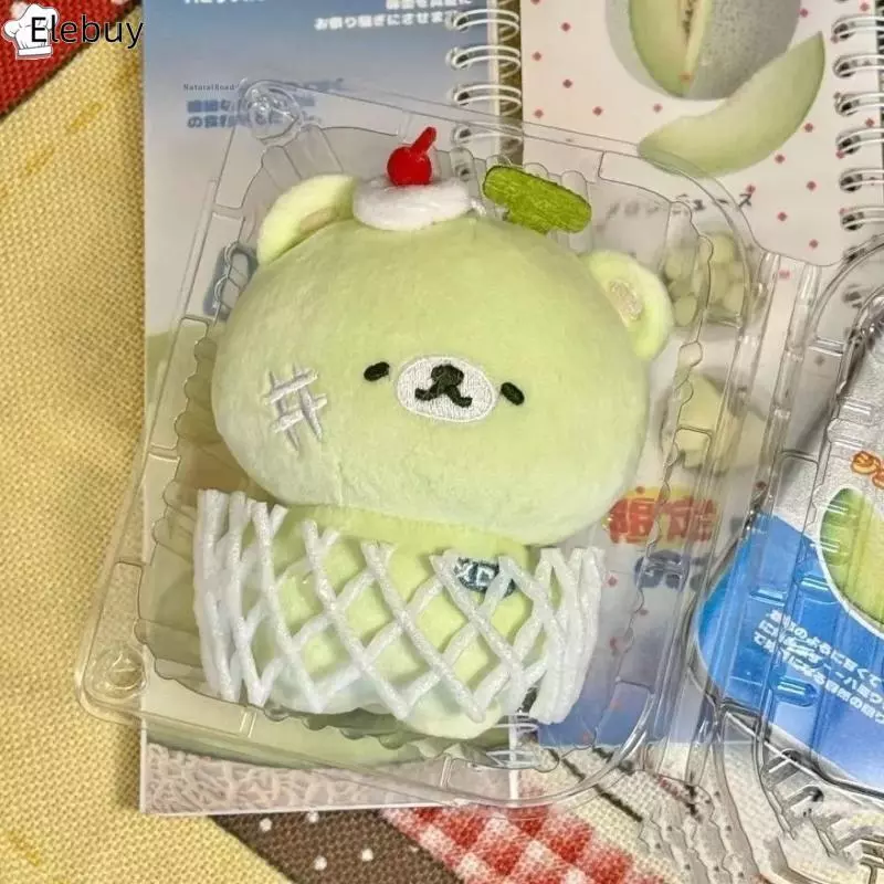 [Ele-T] Cantaloupe Gấu Đồ Chơi Sang Trọng Móc Khóa Búp Bê Nhồi Bông Mềm Mặt Dây Chuyền Bapa Túi Trang Trí Quà Tặng Trẻ Em