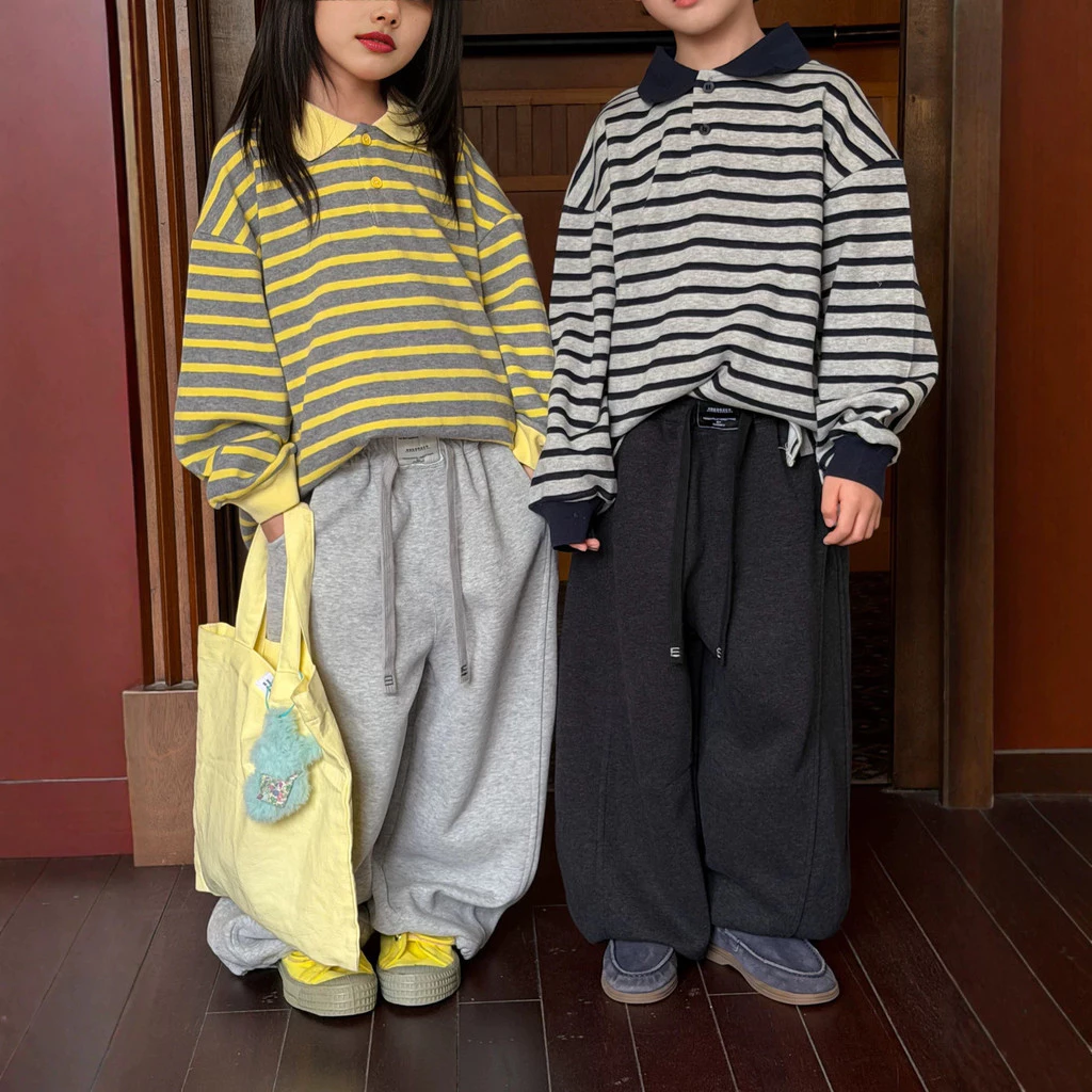 Quần Trẻ Em Mùa Thu 2026 Phiên Bản Hàn Quốc Màu Trơn Casual Sweatpants Trẻ Em Quần Dài