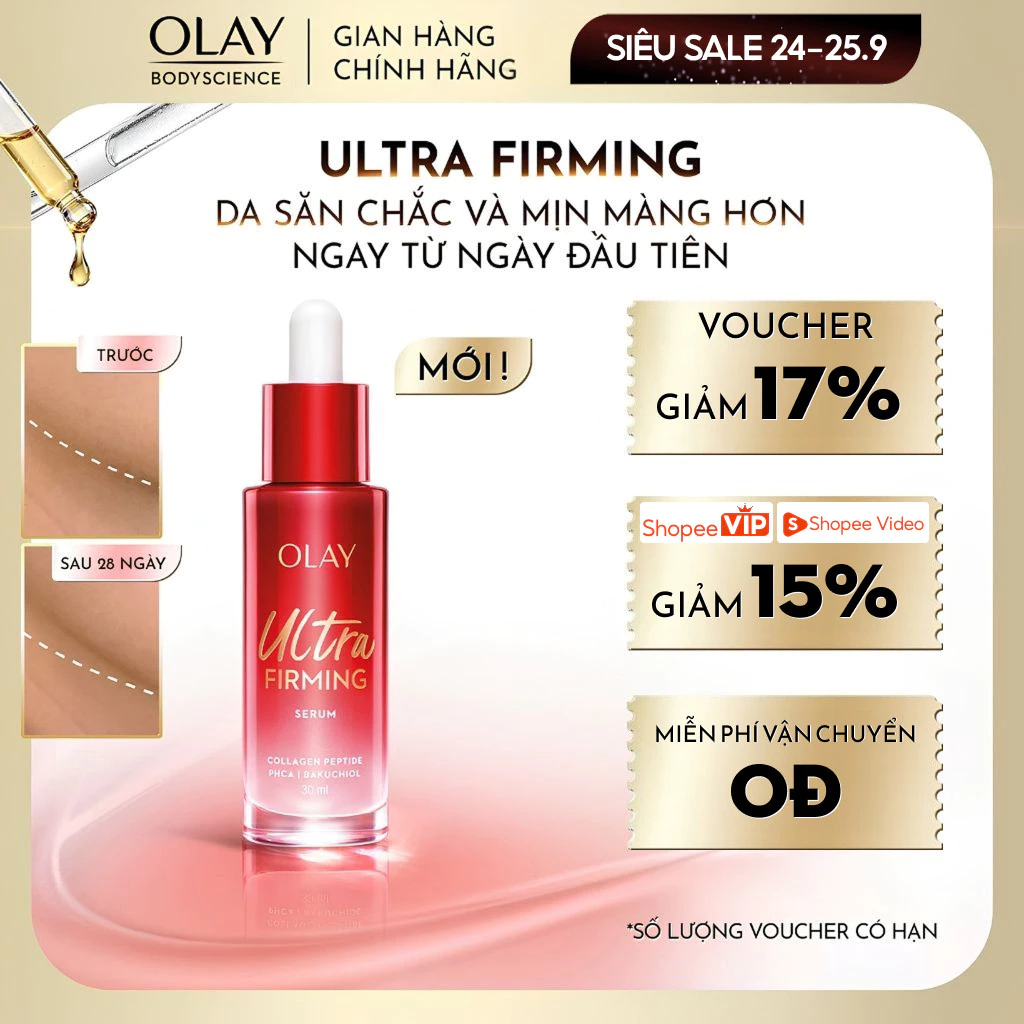 [LIVE] Serum OLAY ULTRA FIRMING Giúp Da Săn Chắc Và Mịn Màng Chai 30ml