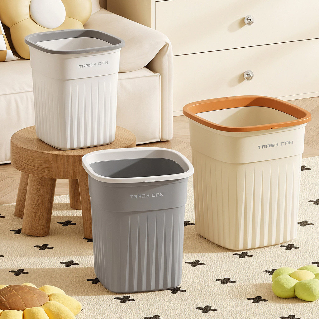 [Sản phẩm mới] Thùng rác nhà bếp Dung tích lớn Thùng rác vệ sinh gia đình Thùng rác vệ sinh Phòng khách Văn phòng Giỏ giấy không nắp