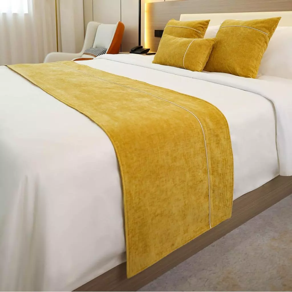 Khăn trải giường nhung sang trọng, Khăn trải giường cỡ King chất lượng khách sạn, Trang trí và bảo vệ chăn ga gối