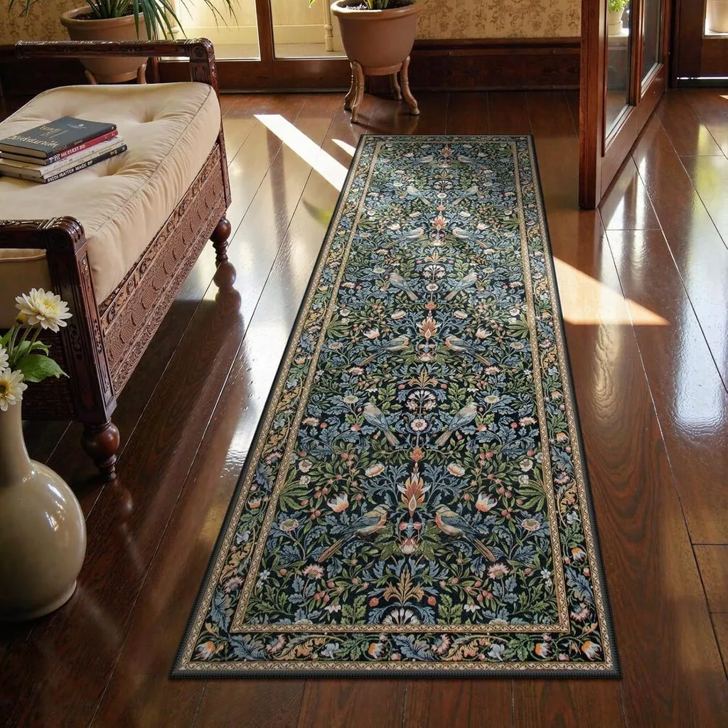 [Sản phẩm mới] Chăn hành lang hoa Bohemian Phòng ngủ Chống trượt Chăn đầu giường chống mài mòn Chống bụi bẩn Dễ dàng-