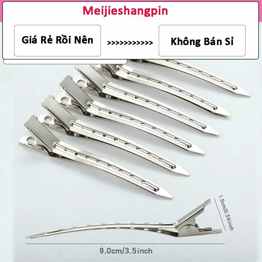 6 Kẹp Vịt Cố Định Tóc Mái Tiện Lợi Dành Cho Nữ Mess