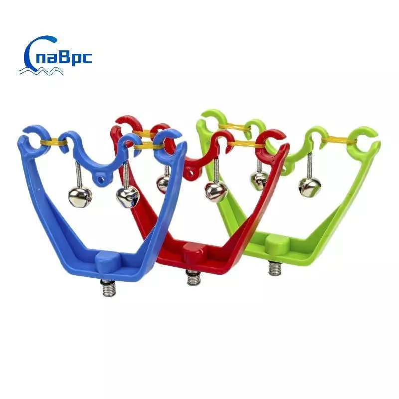 < CnaBpc > Báo động cắn câu cá có chuông kép chống gỉ Kẹp thanh ổn định cho câu cá giải trí nước ngọt ngoài trời mới