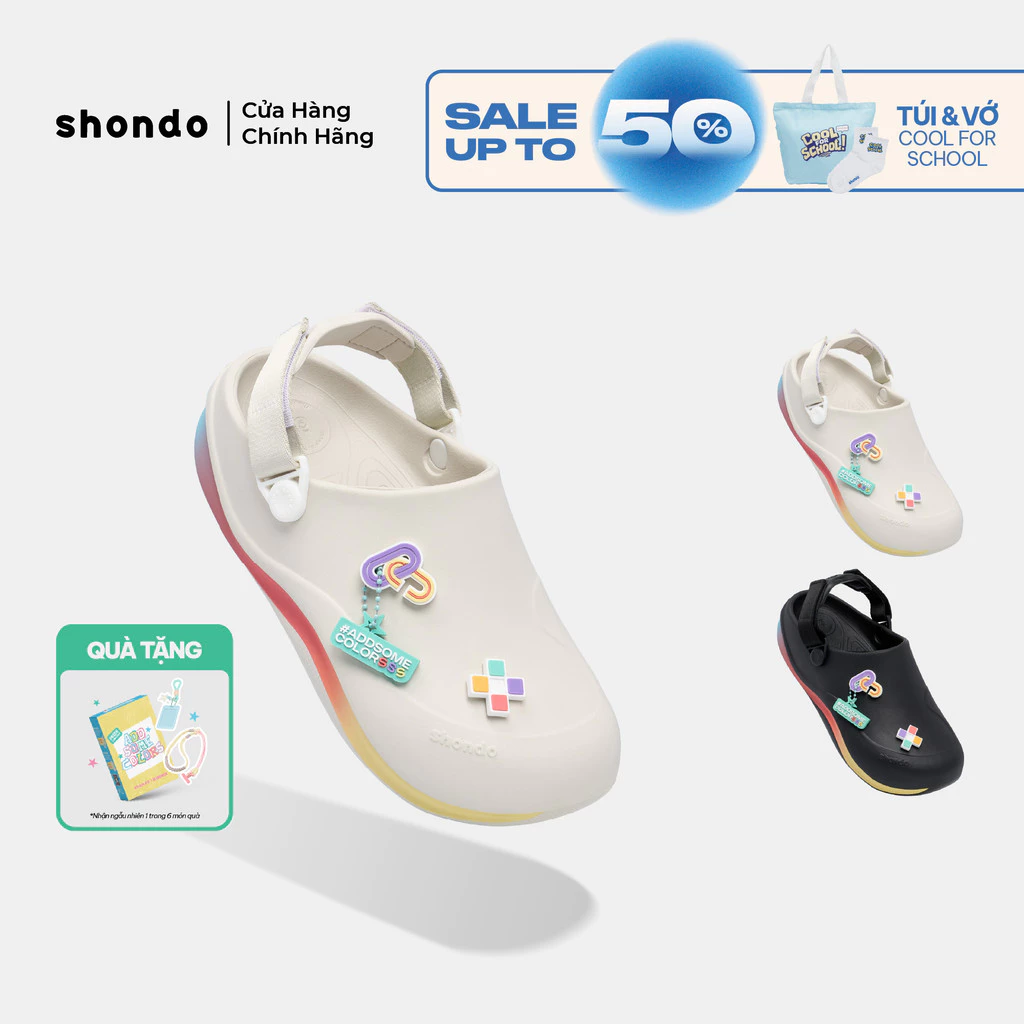 Dép Sục Nam Nữ Shondo Suke Pride Nhựa Đúc Cầu Vồng Lục Sắc Nhiều Màu