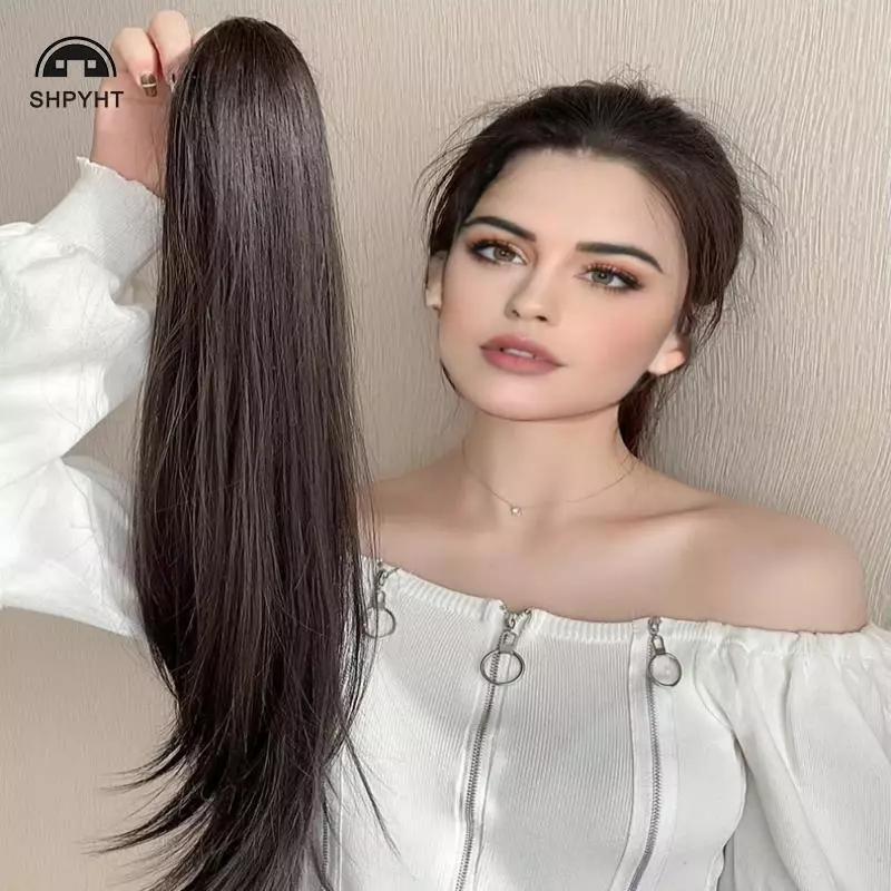 [SHPYHT] Kẹp tóc giả đuôi ngựa thẳng dài với chất liệu mềm có thiết kế kẹp phong cách mới dành cho nữ mới