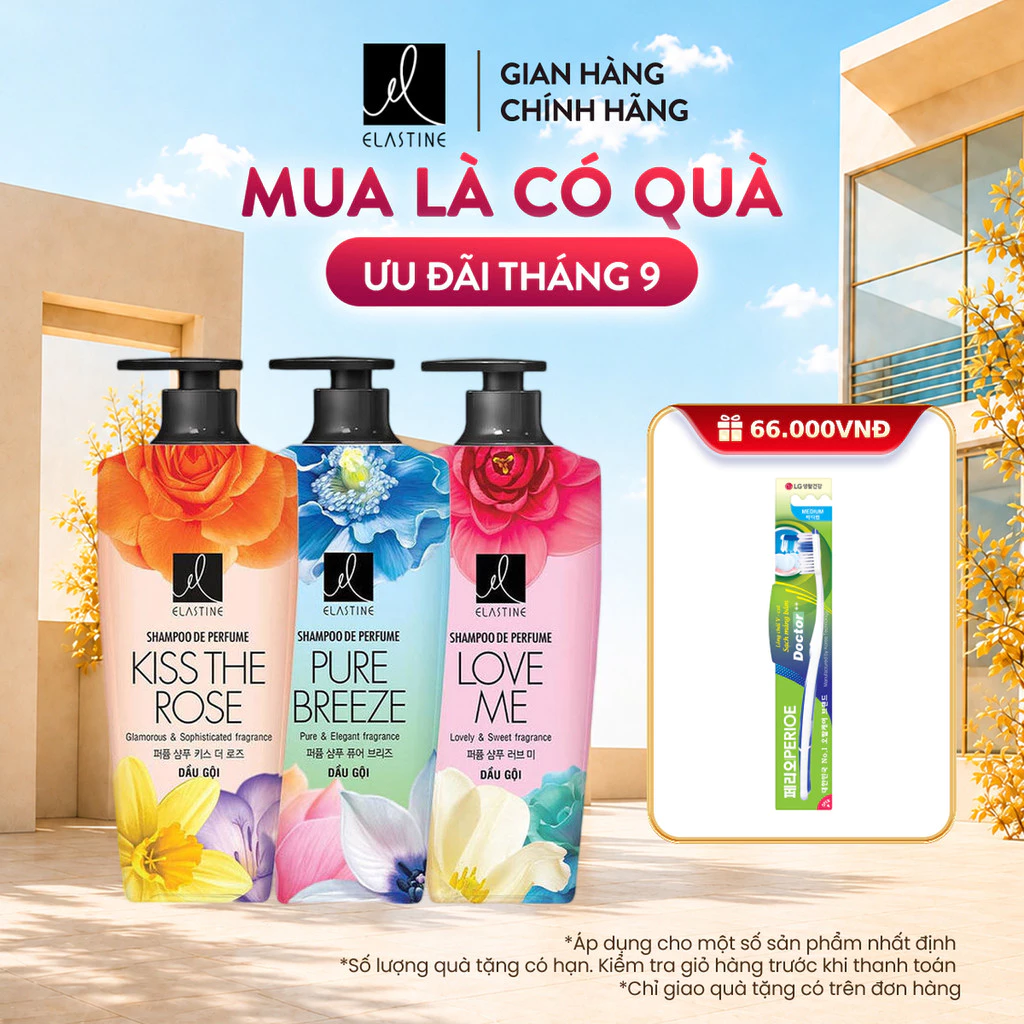 [CHÍNH HÃNG ĐỘC QUYỀN] Dầu gội Elastine De Perfume hương nước hoa 600ml