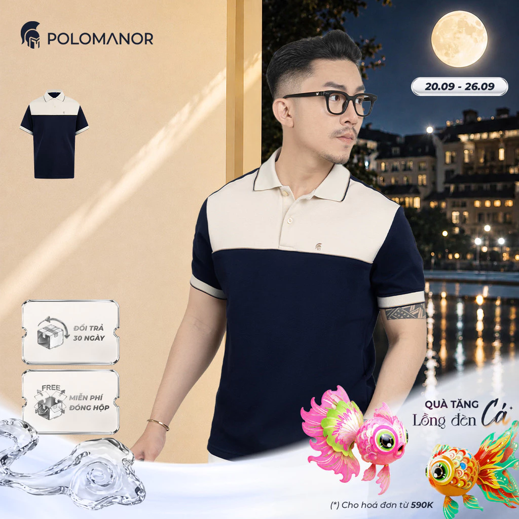 [DEAL LỄ TRUNG THU] Áo polo nam cao cấp LOKI vải cá sấu cotton interlock, thanh lịch sang trọng - POLOMANOR