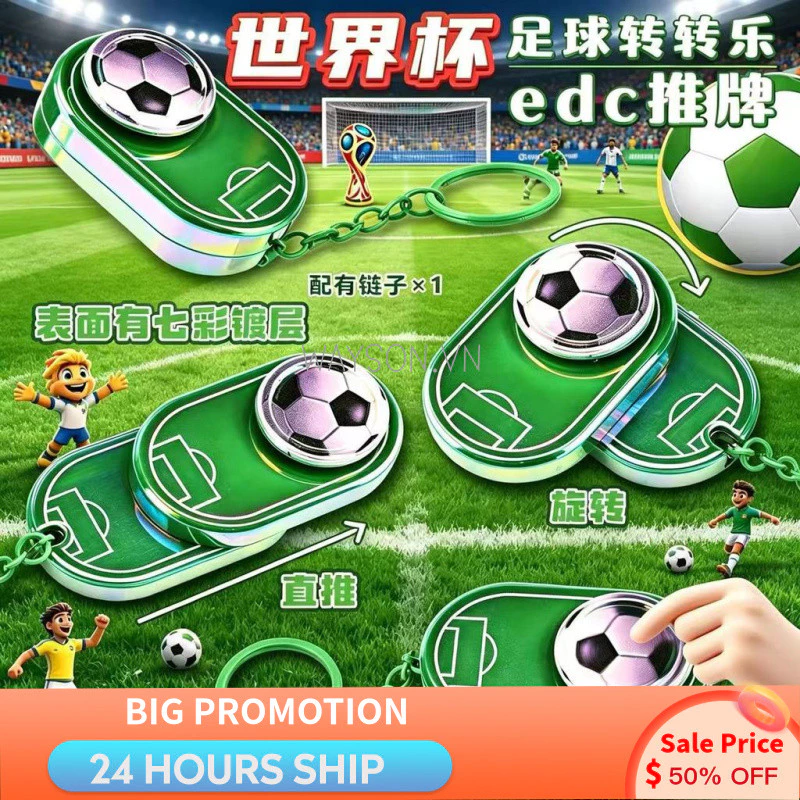 {SẴN SÀNG} Bóng đá Quay Fun World Cup Đặc biệt được khuyên dùng edc Thẻ đẩy Đồ chơi Chìa khóa ô tô Vỏ túi Khóa Đồ chơi thẻ đẩy cao cấp