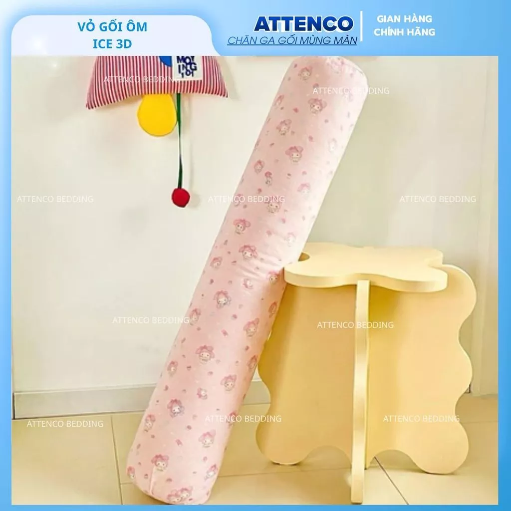 Vỏ Gối Ôm Cotton Đũi IceMax Cao Cấp, Kích Thước 35x100cm ATTENCO Bedding