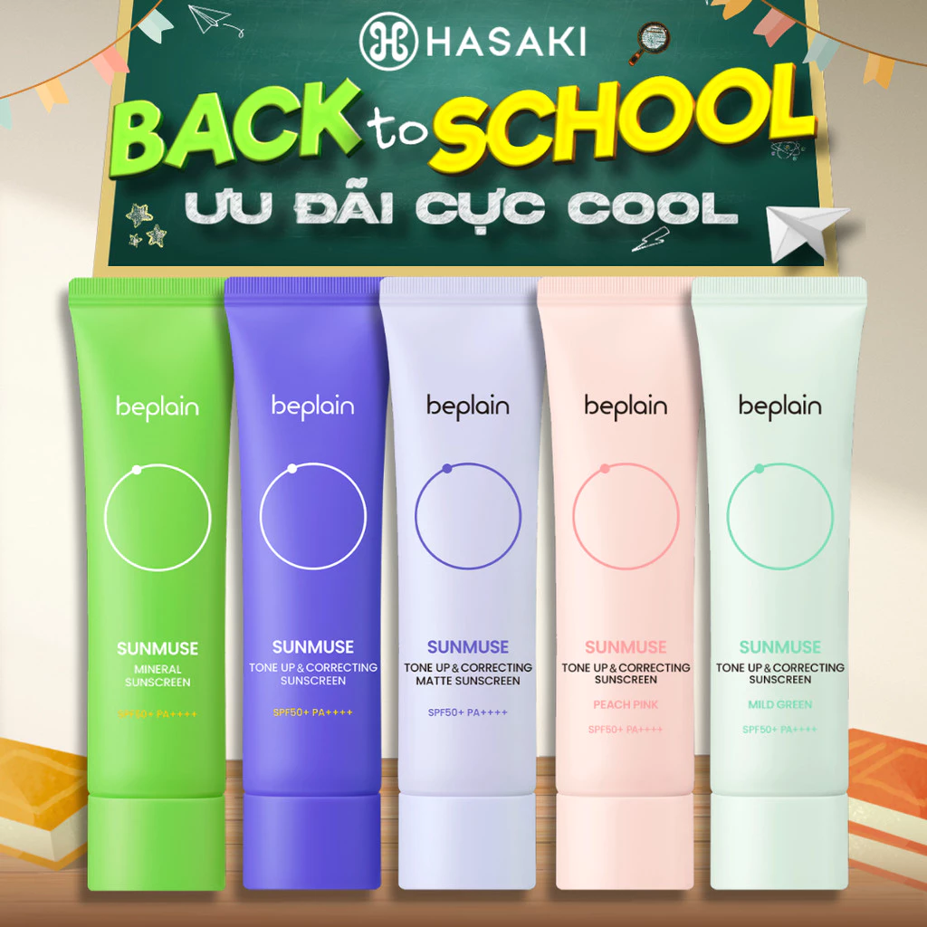[DAILY] Kem Chống Nắng Beplain Kiềm Dầu, Nâng Tông, Cấp Ẩm 50ml Sunscreen SPF50+ PA++++ Hasaki Chính Hãng