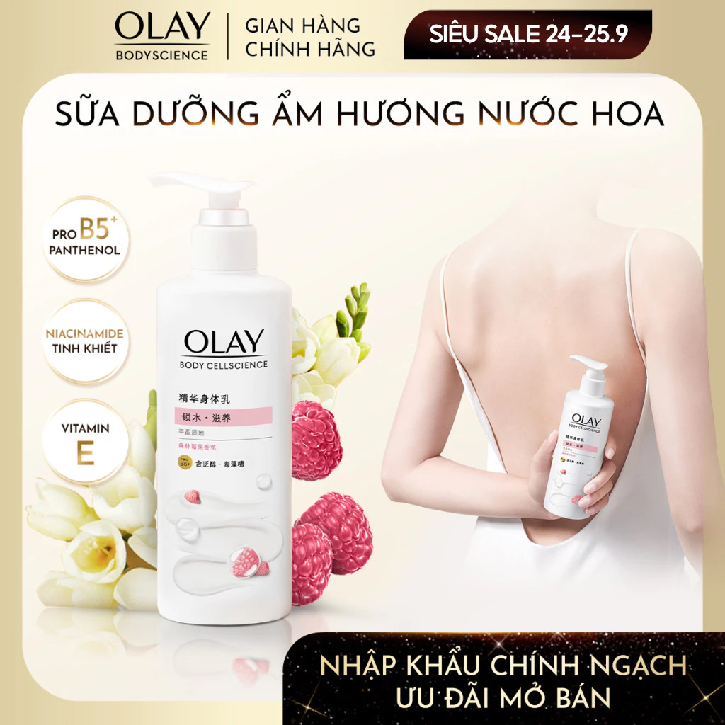 [LIVE 1] Sữa Dưỡng Thể Dưỡng Ẩm Chuyên Sâu Olay Với Vitamin Pro B5+ Hương Nước Hoa Quả Mọng 260G