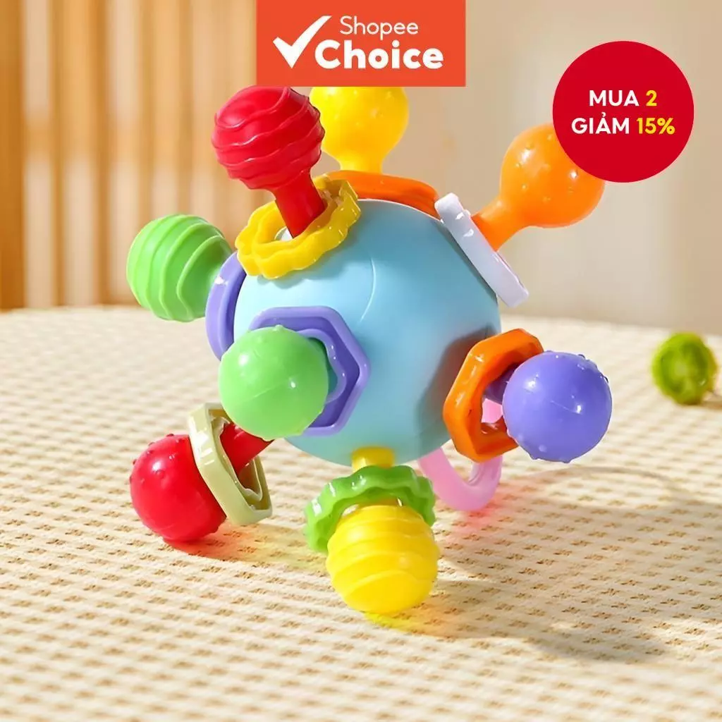 1 Cái Trẻ Sơ Sinh Tấn Tròn Cầm Tay Bóng Miếng Dán Đồ Chơi An Toàn Manhattan Nhai Cho Bé Đồ Chơi Silicon Luộc Màu Ngẫu Nhiên