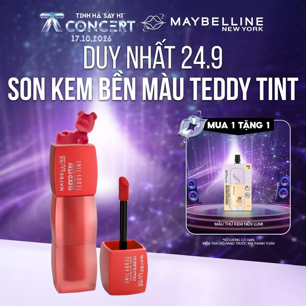 Son Kem Bông Bền Màu Superstay Teddy Tint Maybelline New York 5ml