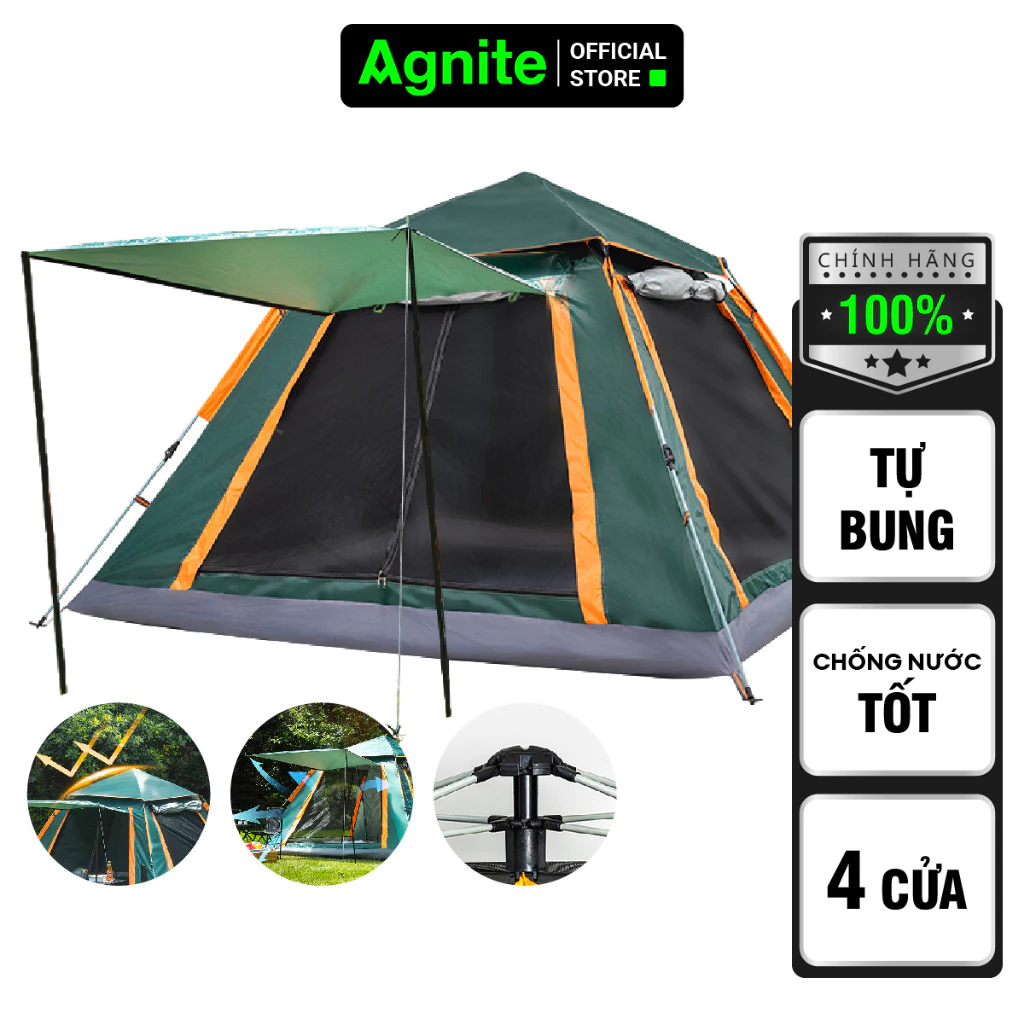 [MUA 3 GIẢM 30%] Lều cắm trại, picnic 4 cửa tự bung - dễ dựng - tiện lợi - thống thoáng - sức chứa lớn
