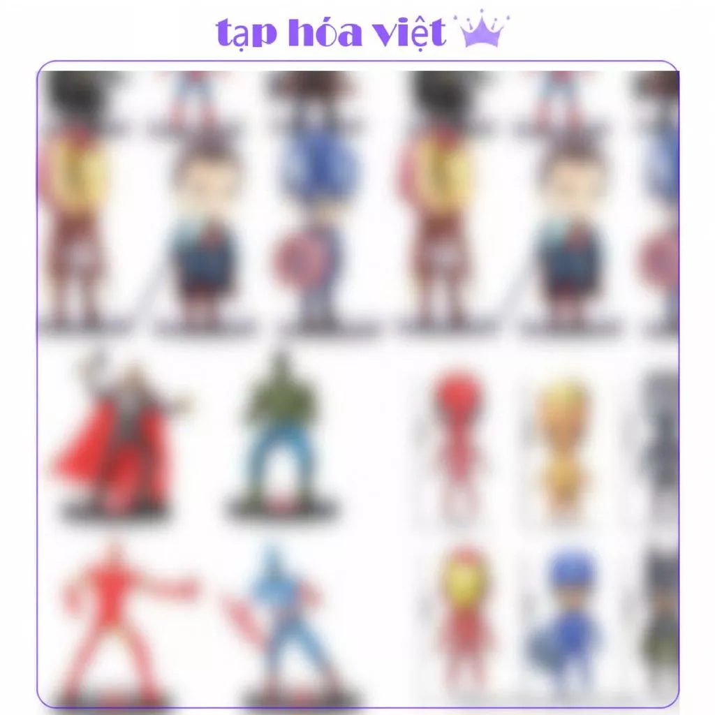 BỘ MÔ HÌNH SIÊU ANH HÙNG Marvel Avengers, siêu nhân trang trí bánh sinh nhật
