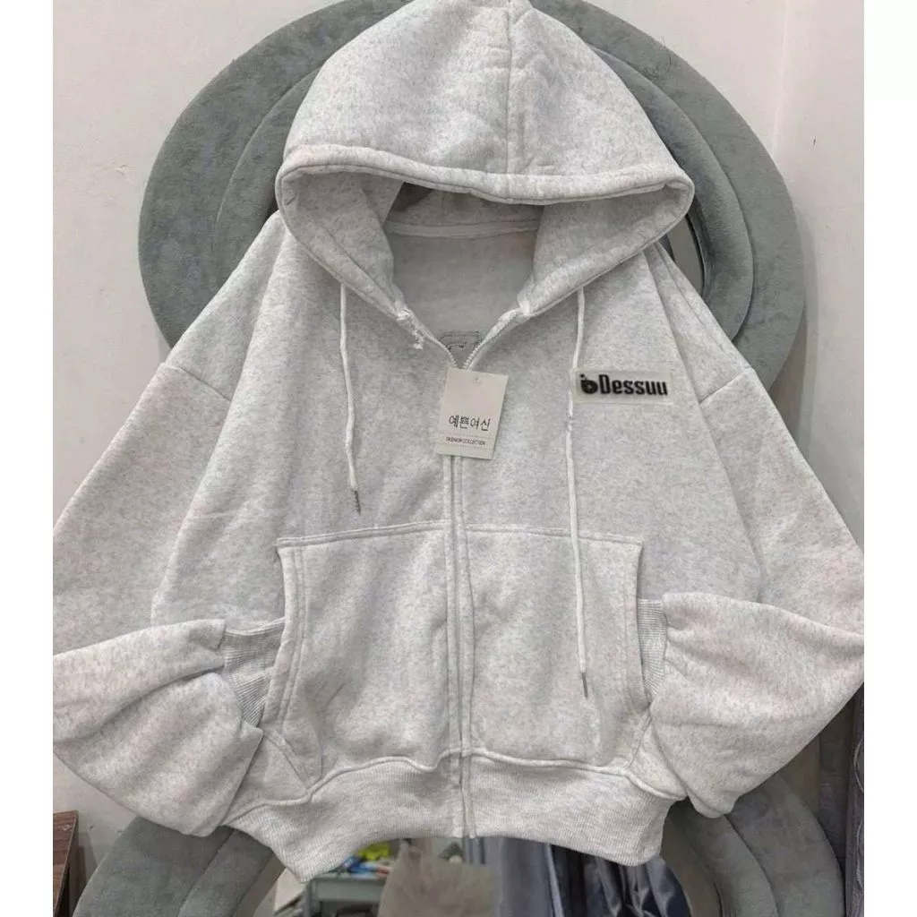 [ MỞ BÁN GIẢM 60% ] Áo Khoác Hoodie Zip Nỉ Chân Cua - Phù Hợp Nam Nữ, Khoá Kéo- Chữ DESSUER -thuba95