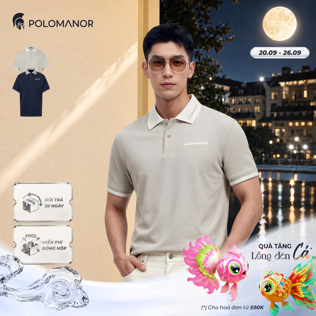 [DEAL LỄ TRUNG THU] Áo polo nam cao cấp KANE, BST Summer Manor, Vải cá sấu Cotton Interlock sang trọng - POLOMANOR