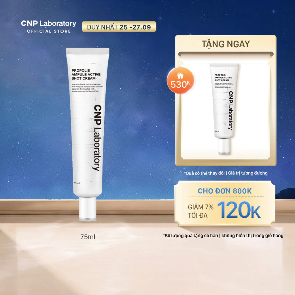 [CNP] Kem dưỡng ẩm phục hồi và hỗ trợ tái tạo da chiết xuất keo ong CNP Propolis Active Cream 75ml