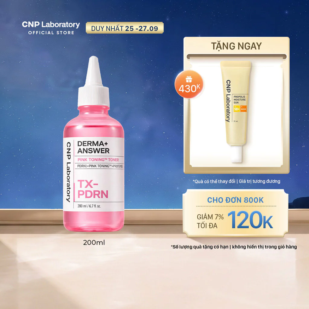 [CNP] Nước cân bằng dưỡng sáng hồng da CNP Derma Answer Pink Toning Toner 200ml