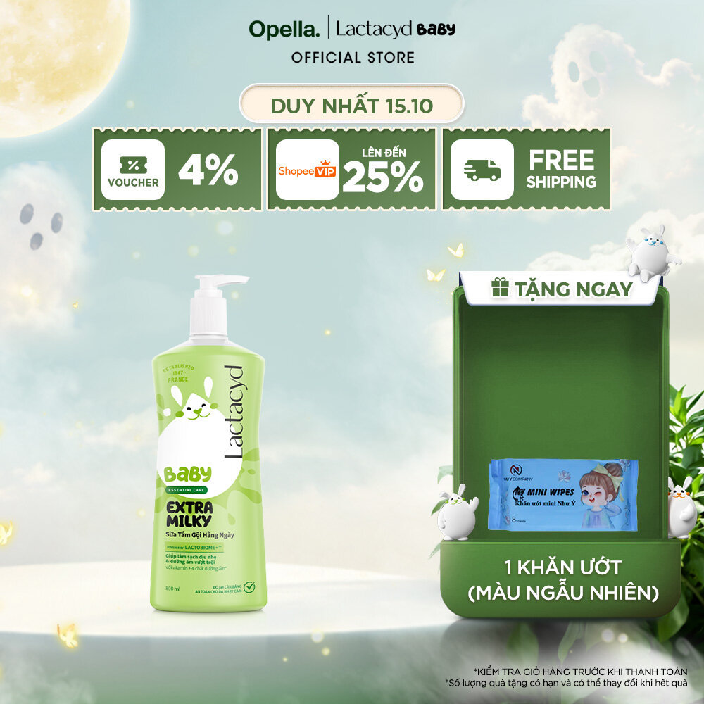 Sữa Tắm Gội Trẻ Em Lactacyd Baby Extra Milky Làm Sạch Dịu Nhẹ và Dưỡng Ẩm Vượt…