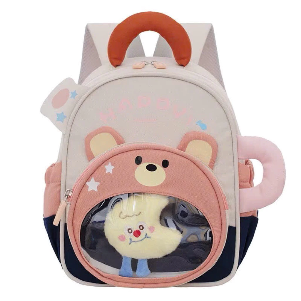 Balo mầm non cho bé trai và bé gái từ 3 - 5 tuổi hình gấu cute siêu đáng yêu