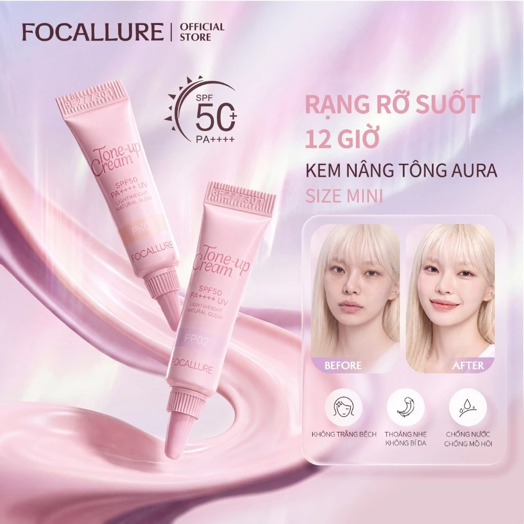 Kem dưỡng tông màu FOCALLURE SPF50 + PA + + + + Kích thước 5g