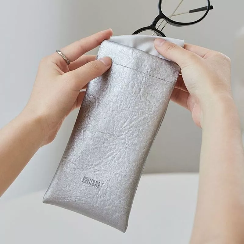 Đơn Giản Di Động Túi Kính Nhỏ Shrapnel Tự Động Đóng Túi Bảo Quản Kính Mát Cận Thị Bảo Quản Kính