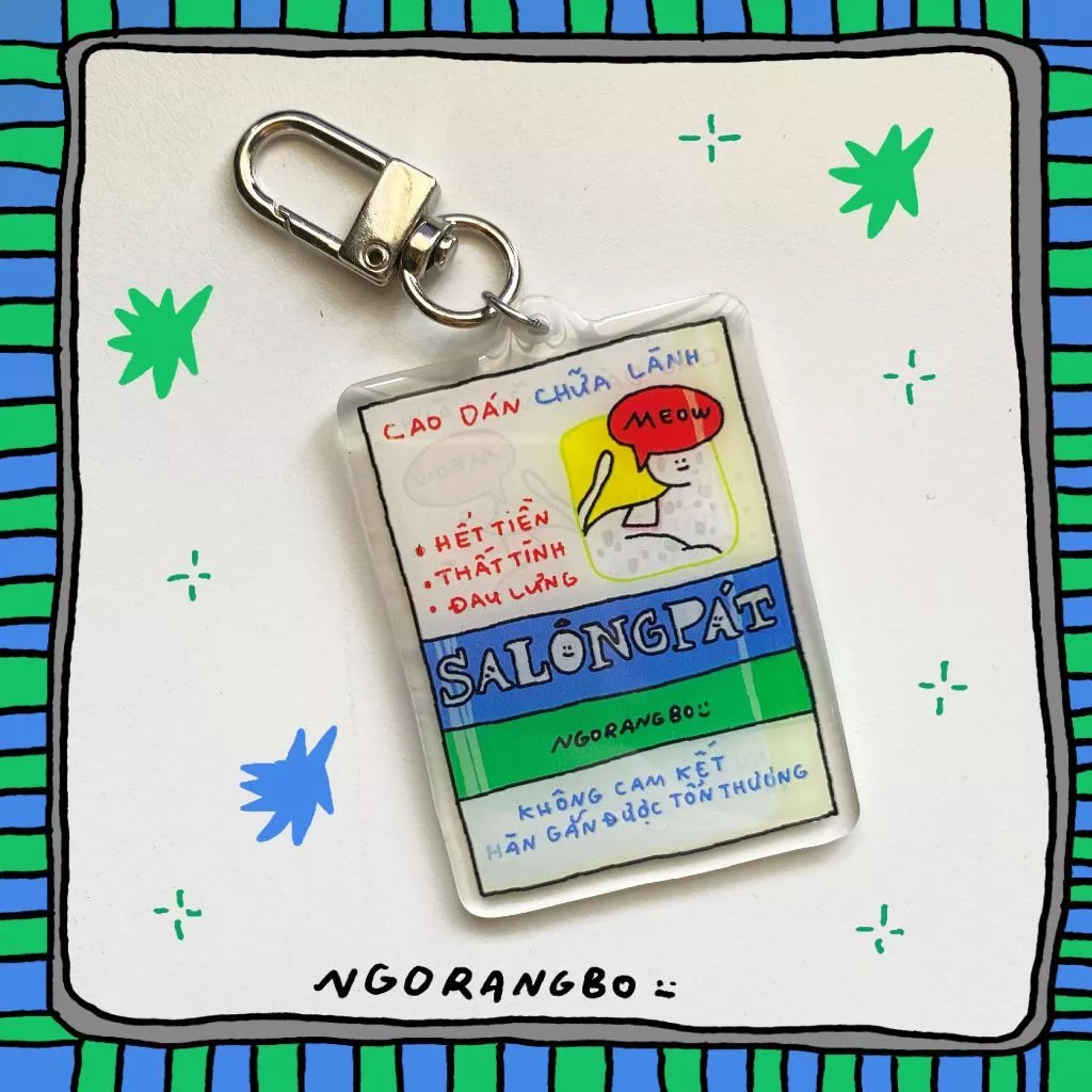 Keychain Salongpat - Móc khóa vô tri, dễ thương - Ngorangbo