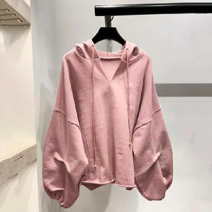 Phụ Nữ Thu Đông Plus Kích Thước Rời Lười Cổ Chữ V Mỏng Áo Khoác Áo Top
