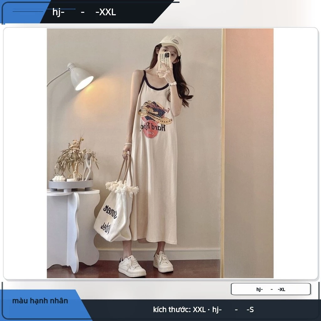 Đầm Ngủ Nữ Không Tay Váy Ngủ Nữ Chất Liệu Mềm Mại Phong Cách Hàn Quốc