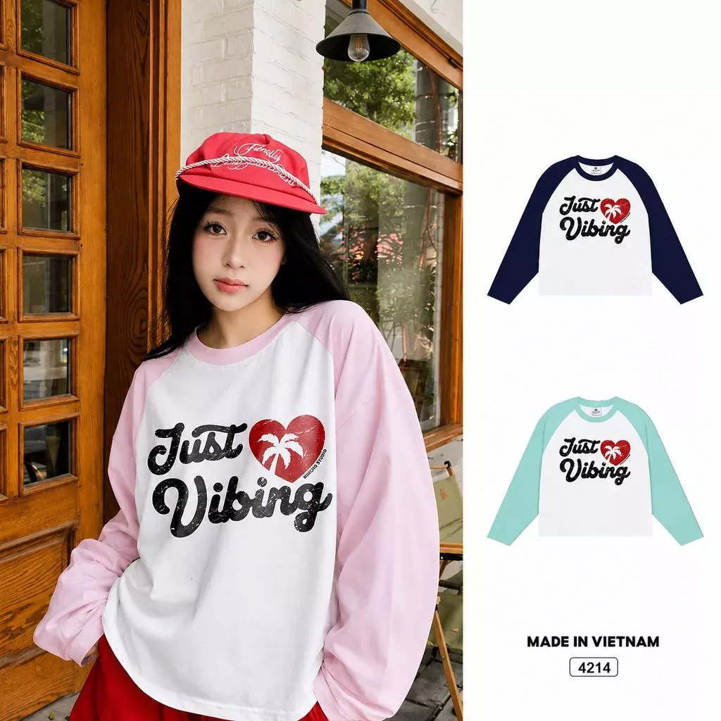 Áo Phông Raglan Tay Dài Unisex Nam Nữ Form Rộng, Áo Thun Boxy Oversize BST Street Style Hàn Quốc Hot Trend