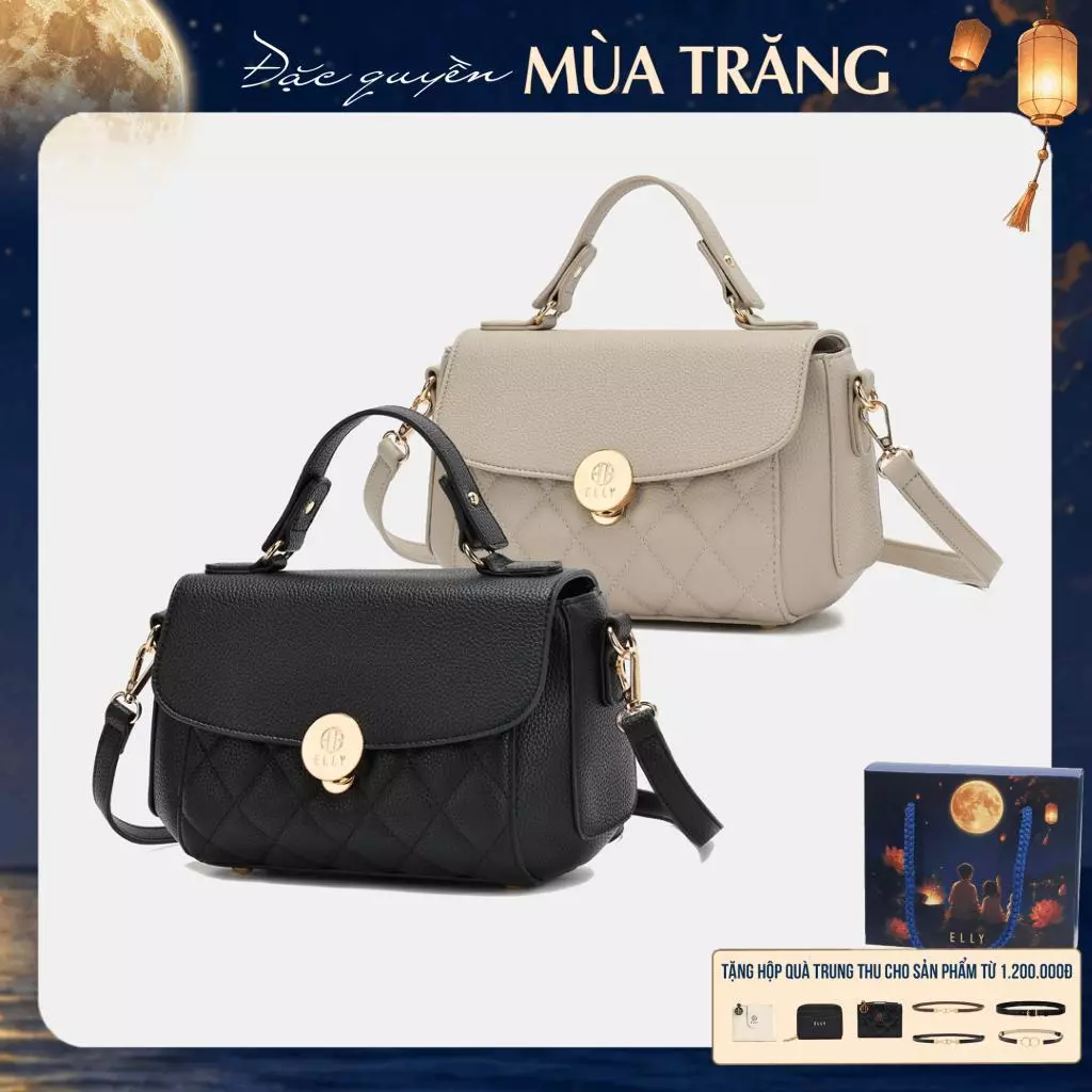 [TẶNG QUÀ TRUNG THU 599K] Túi xách nữ ELLY EL387 túi đeo chéo đeo vai xách tay thời trang cao cấp thanh lịch