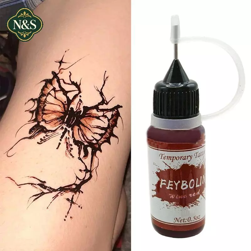 NS Hình Xăm Tạm Thời Ấn Độ Henna Tattoo Ink Body Art Paint Bán Vĩnh Viễn Trang Điểm Sắc Tố Không Đau Lông Mày Kẻ Mắt Làm Đẹp Cung Cấp DIY NS