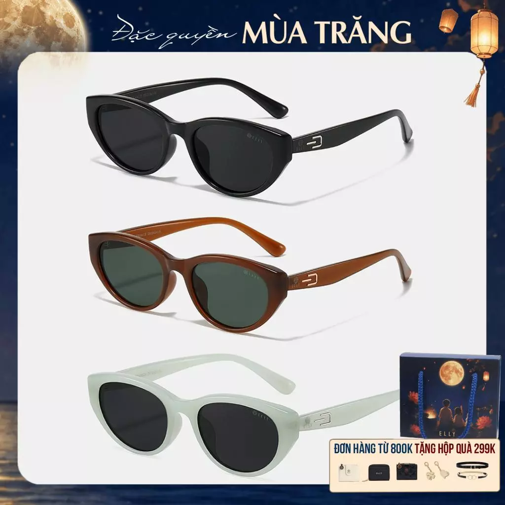 Kính mắt nữ ELLY EK167 gọng TR90 tròng phân cực TAC chống tia UV400 chống chói thời trang cao cấp