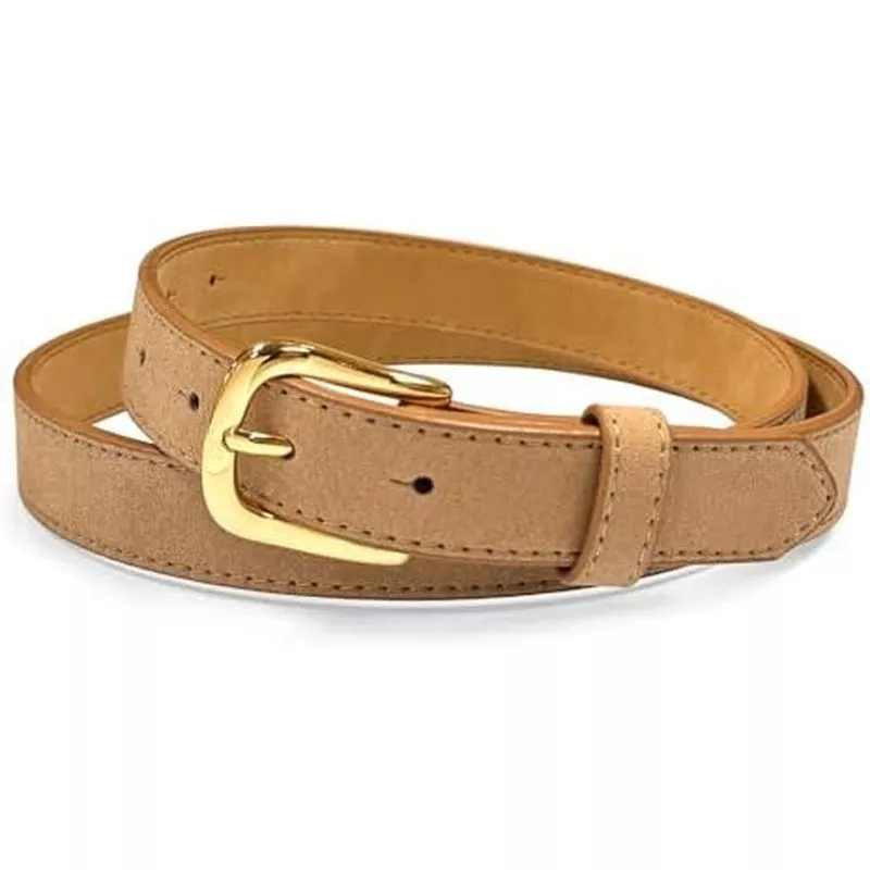 Bạc hoặc Vàng Khóa Da Lộn Chính Hãng Da Lộn Đầm Jean Thắt Lưng 1 "(25mm) Rộng