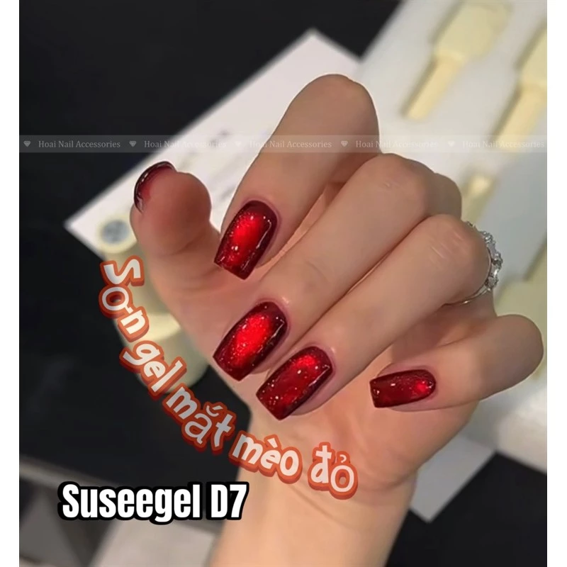 Sơn gel hot mắt mèo đỏ suseegel Đ7