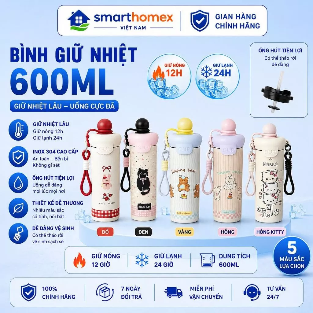 [GIÁ LIVE] Cốc Giữ Nhiệt X-Cup 600ml Thép Không Gỉ 316 An Toàn Sức Khỏe