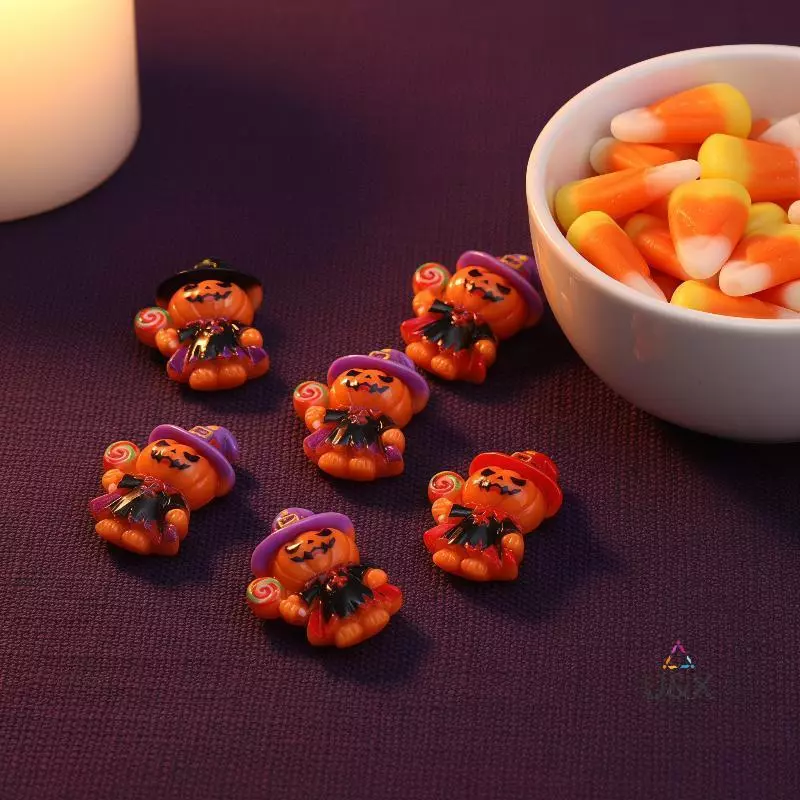 U & X 5 Cái Sáng Tạo Halloween Nhựa Quyến Rũ Sinh Động Bí Ngô Phù Thủy Ja Cho DIY Vỏ Điện Thoại Dự Tiệc Trang Trí Nhà Cửa Tiếp Liệu MỚI