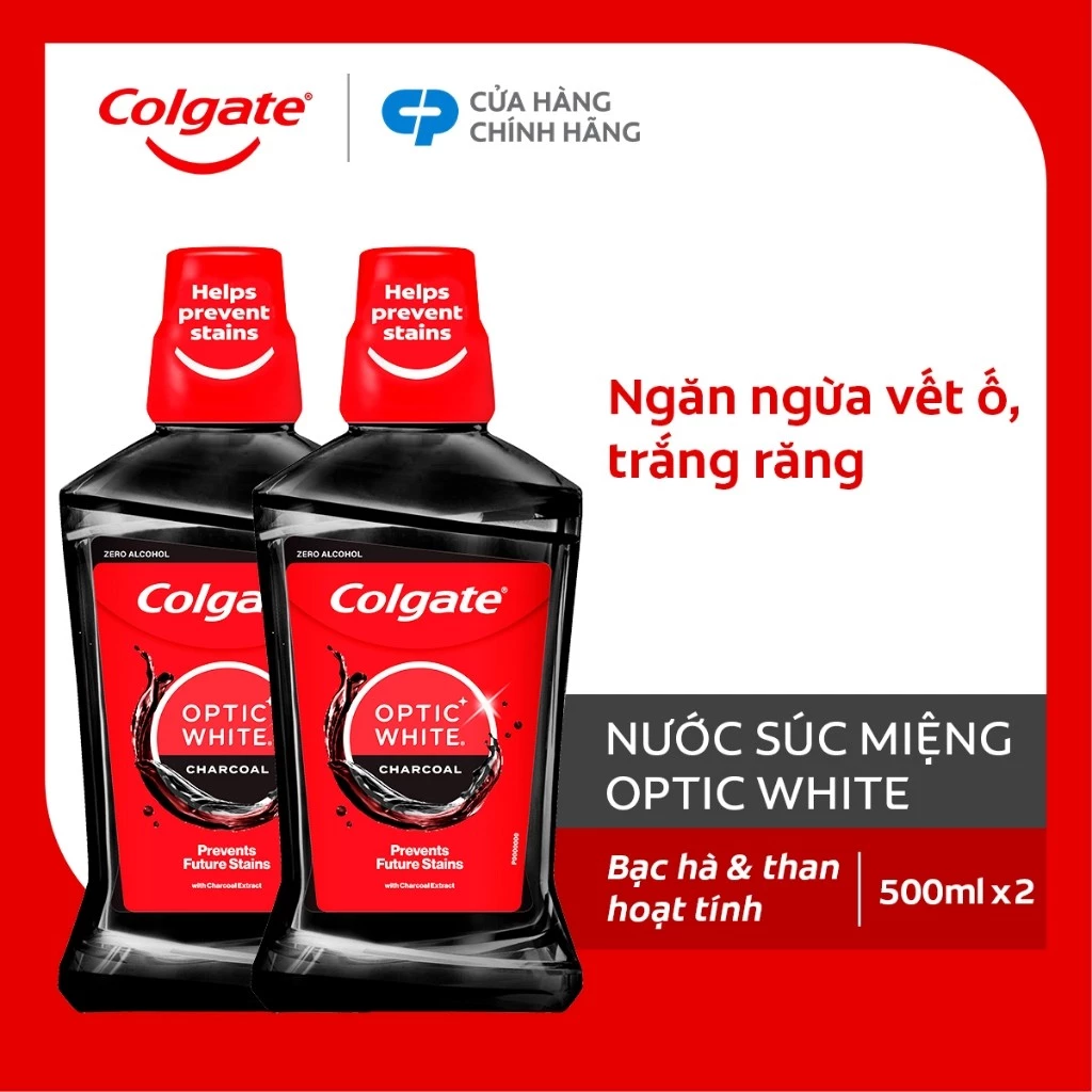 Bộ 2 nước súc miệng Colgate diệt khuẩn, không cay rát cho hơi thở thơm mát 500ML