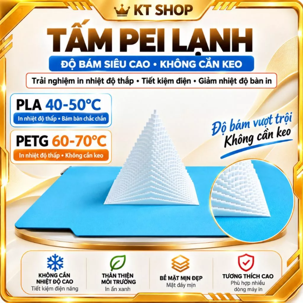 TẤM BÀN IN LẠNH (COLD PLATE) CHO BAMBU LAB A1/P1/X1 – BÁM BÀN TỐT, TIẾT KIỆM ĐIỆN  - KT SHOP HCM