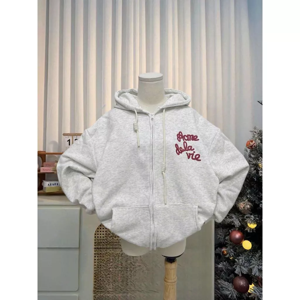 Áo Khoác Hoodie Zip Nỉ Cotton Thêu Xù NQ30 HISTORICAL Form Boxy Nam Nữ Unisex -CHANG999