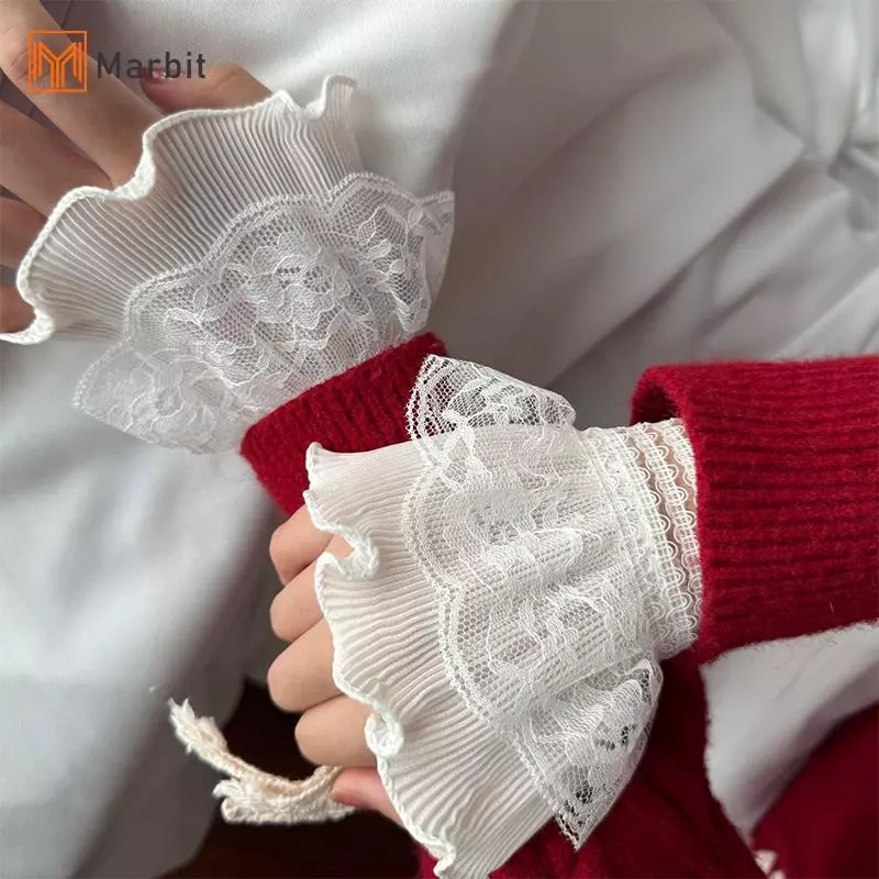 [Mar-T] Mùa Thu Đông Ren Giả Tay Nữ Ngọt Ngào Ren Lưới Chuông Tay Áo Cổ Tay Cho Đám Cưới Và Tiệc