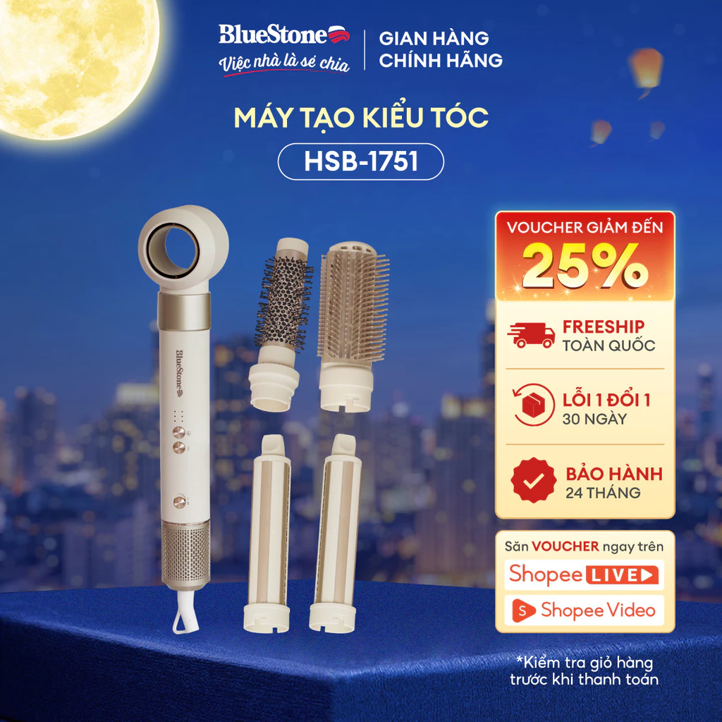 [HOT DEAL] Máy Tạo Kiểu Tóc BlueStone HSB-1751 1500W - Bảo hành 2 năm