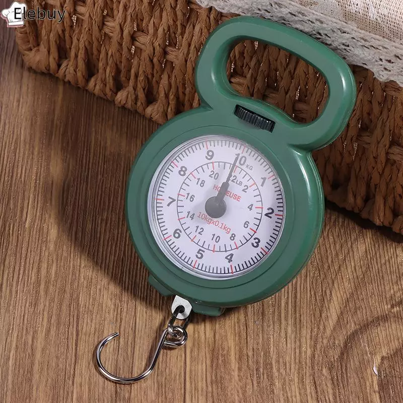 [Ele-T] Con trỏ Mini Móc lò xo Cân câu cá di động Công suất 10kg Cân kỹ thuật số thực phẩm hành lý Cân trọng lượng